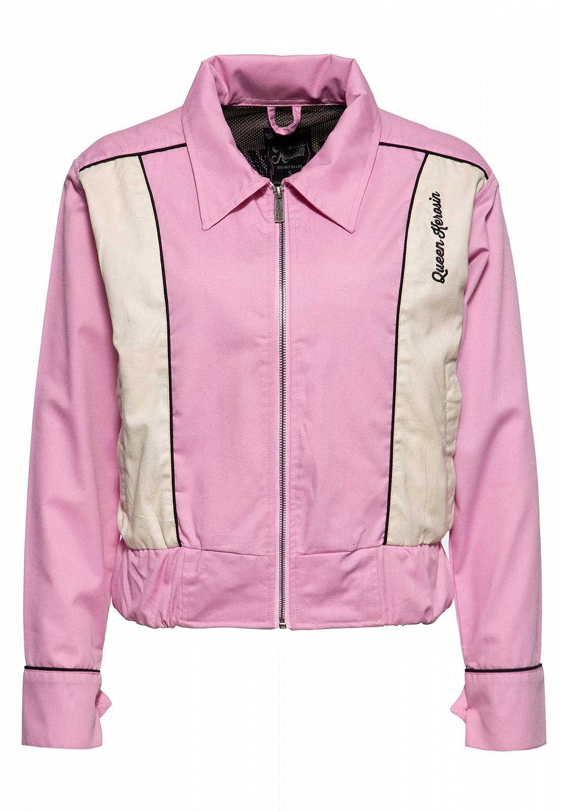 Женская куртка Gabardine Queen Kerosin Regular Fit Vintage Розовый Rockabilly Speedway Queens 1955, фото №1