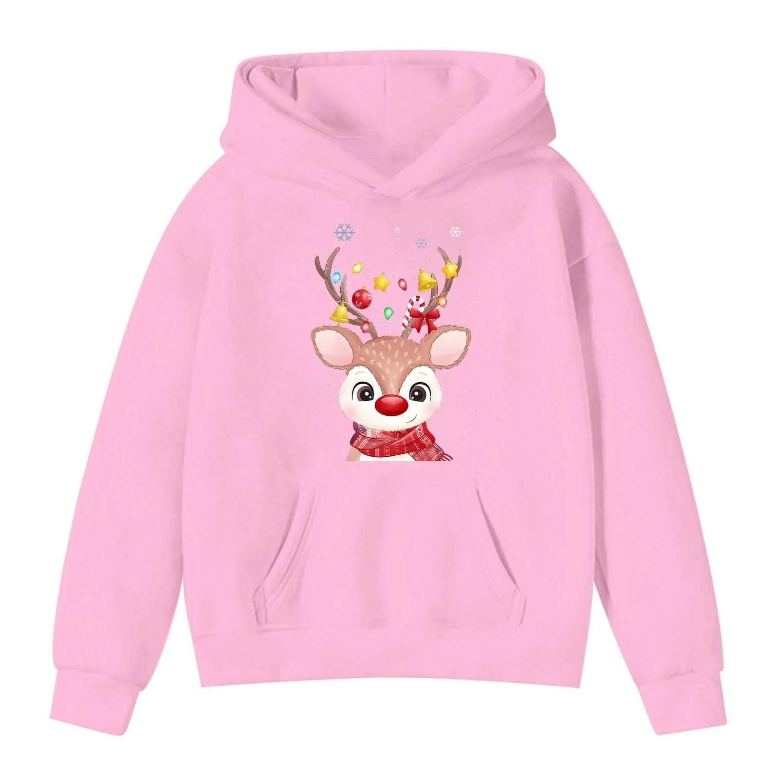 Худі Різдвяне для дівчат, з довгими рукавами, тепла бавовняна, фото №1