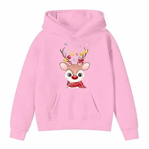 Худі Різдвяне для дівчат, з довгими рукавами, тепла бавовняна - Фото 1