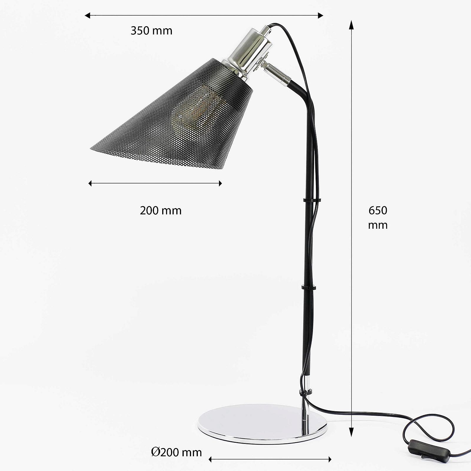 Настільна лампа Licht-Erlebnisse Exclusive Design E27 63 см Хром, фото №7