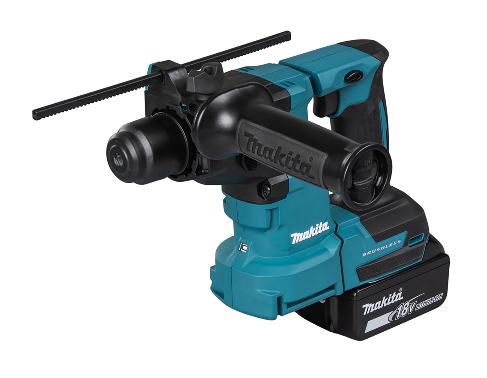 Аккумуляторный комбинированный перфоратор Makita DHR183RTWJ для SDS-PLUS 18 В / 5,0 А·ч, 2 аккумулятора + зарядное устройство с удалением пыли DX16 в Makpac, фото №1 Аккумуляторный комбинированный перфоратор Makita DHR183RTWJ для SDS-PLUS 18 В / 5,0 А·ч, 2 аккумулятора + зарядное устройство с удалением пыли DX16 в Makpac, фото №1