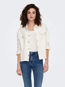 Рубашка ONLY ONLUMA-TERESE L/S EMB PNT 15291494 Белый S - Фото 1