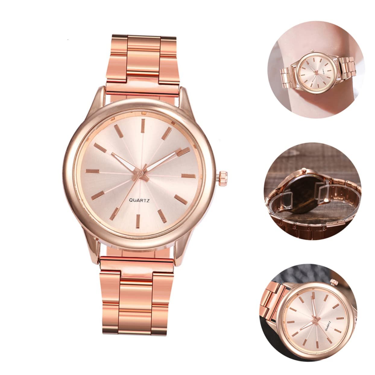 Жіночий наручний годинник OATIPHO, металевий браслет, дизайн, фото №8