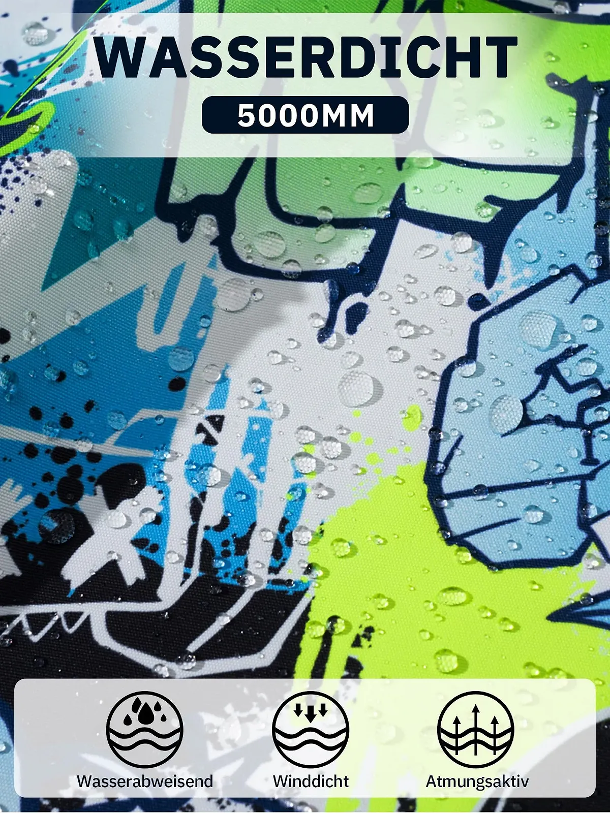 Куртка NATUST для хлопчиків, водонепроникна, дитяча, з підкладкою, дощова, фото №5