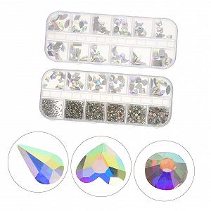 Аксессуары для ногтей Healvian, 6 коробок, бриллианты, плоские стразы для ногтей, украшения для ногтей, плоские камни для ногтей, блестки, 3D аксессуары для ногтей synthetic.ua - Фото 1