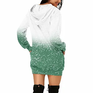 Женский Рождественский Джемпер Круглый вырез Рождественский Джемпер Повседневная Толстовка Рождественские Платья с Рождественским Принтом Вязаный Джемпер Длинный Хлопковый Безобразный Рождественский Свитер Рождественское Женское Миди Платье-Футболка synthetic.ua - Фото 1