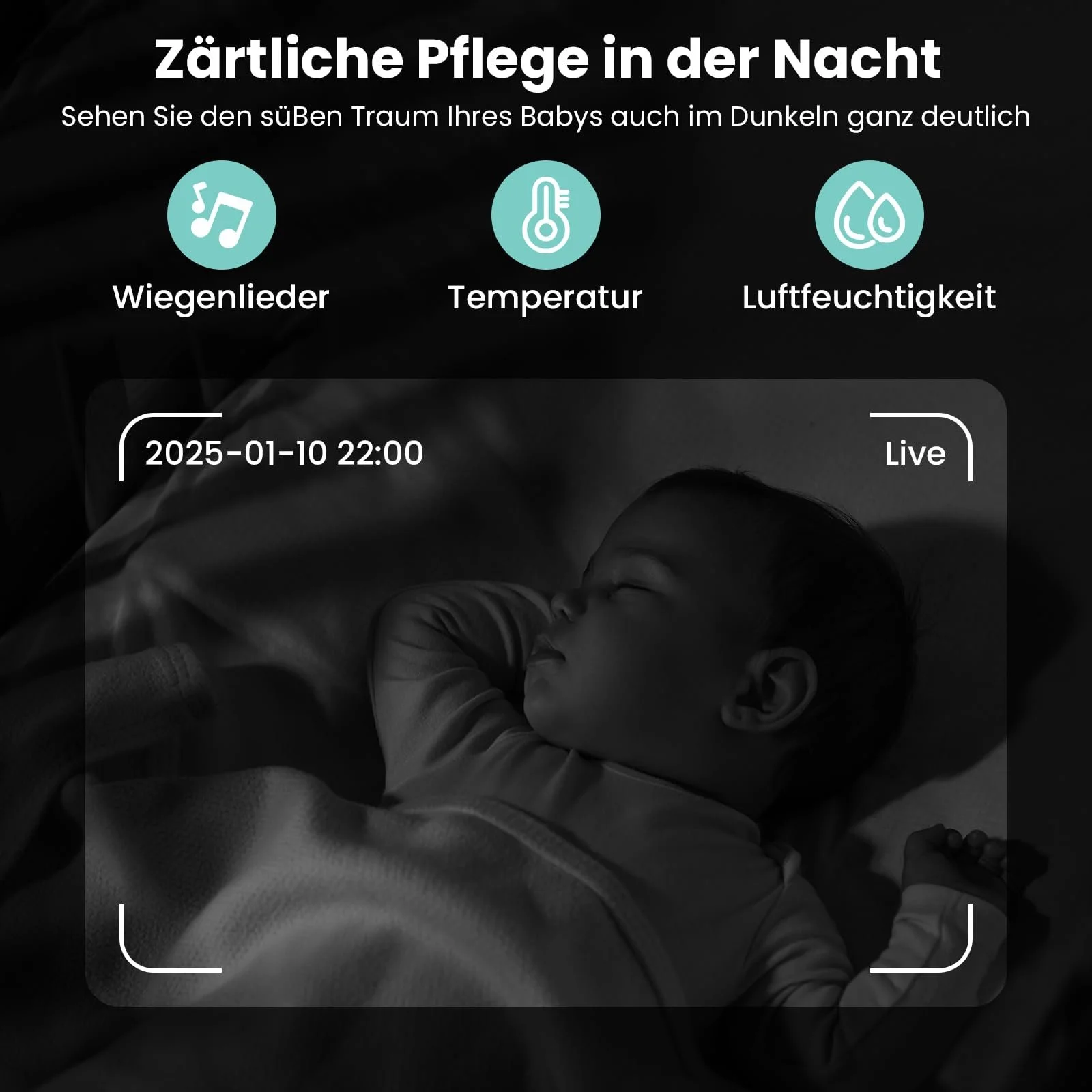 Відеоняня 1080P 5" WLAN PTZ 355° Нічне бачення Датчик температури Mobile App Control, фото №3 Відеоняня 1080P 5" WLAN PTZ 355° Нічне бачення Датчик температури Mobile App Control, фото №3