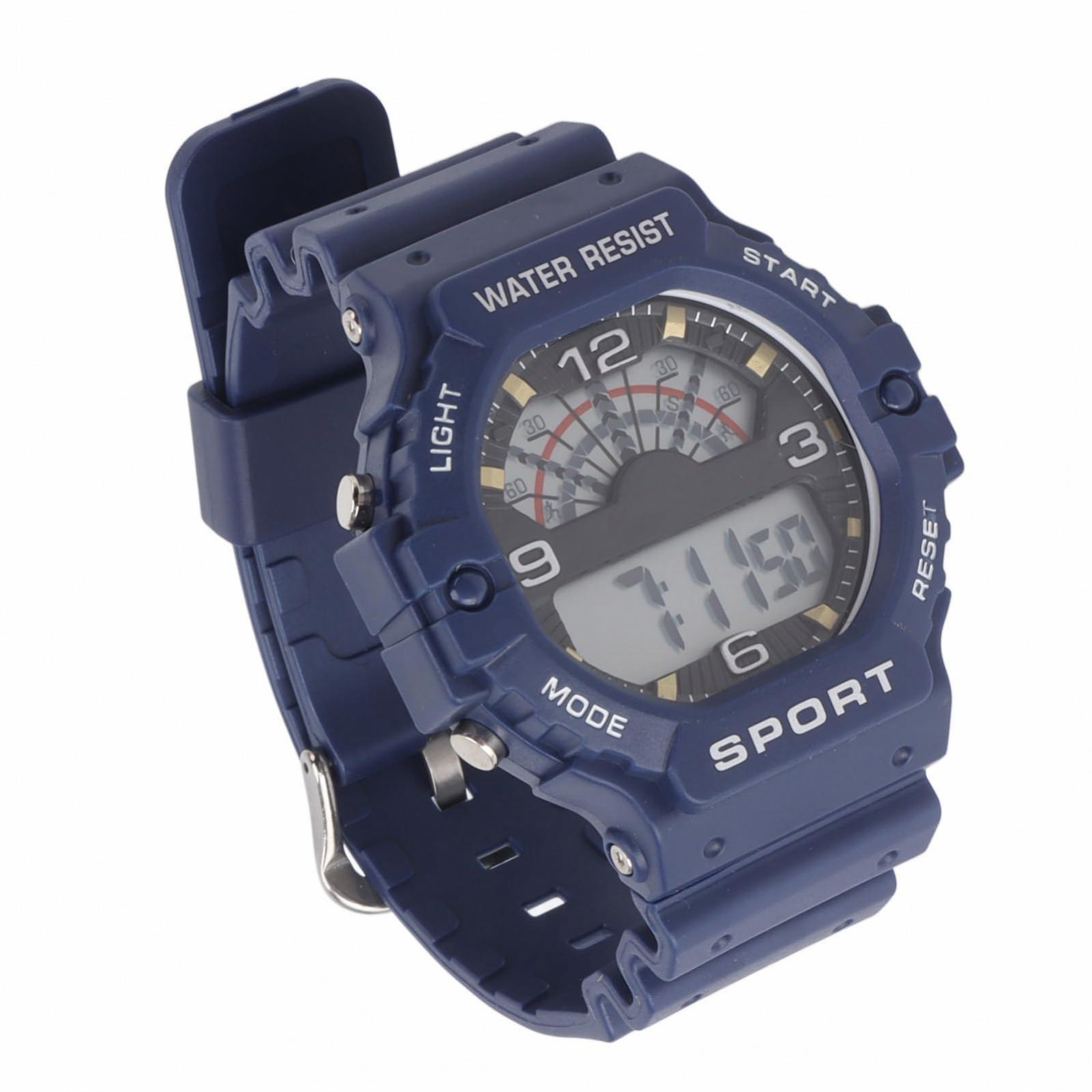 Цифровий годинник VGEBY Chronograph Водонепроникний WR50M для чоловіків (блакитний) з ремінцем, фото №1