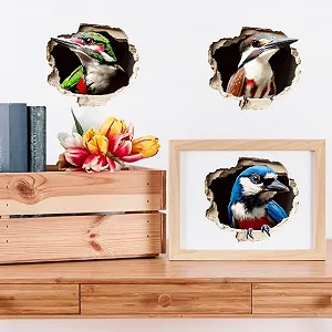 3D Наклейки на стіну SUPERDANT Птахи 8 шт. Кольоровий - Фото 1