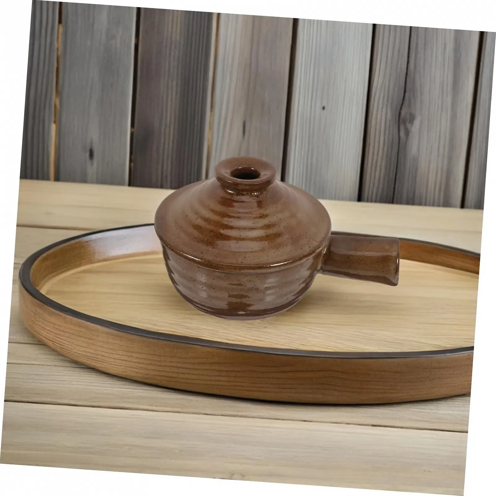 Набор кастрюль для супа Cabilock из японской грубой глины с крышкой и ручкой ретро 2 шт., фото №6