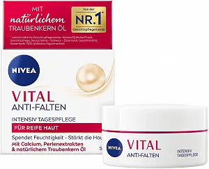 Денний крем NIVEA Vital Anti-Wrinkle інтенсивний для зрілої шкіри з кальцієм та екстрактом перлів 50 мл - Фото 1