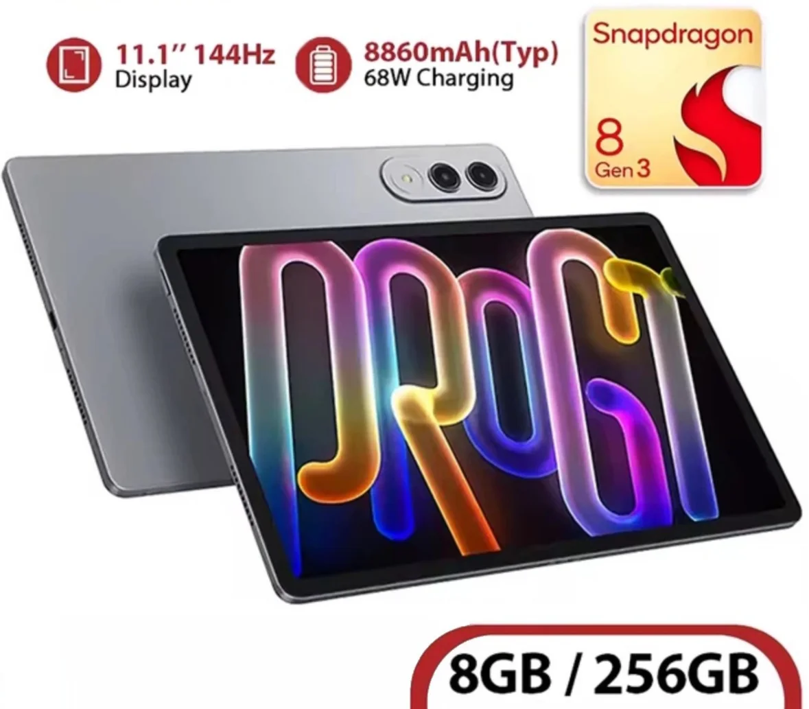 Планшет Lenovo Xiaoxin Pad Pro GT 11.1'' 2025 8/256Gb Snapdragon 8 Gen3 WiFi Grey, фото №2