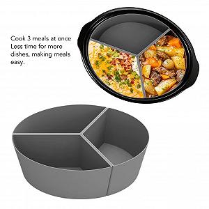 3 в 1 Силиконовые вставки для мультиварки Совместимость с Crock Pot 6 QT Разделитель для мультиварки Gary synthetic.ua - Фото 1