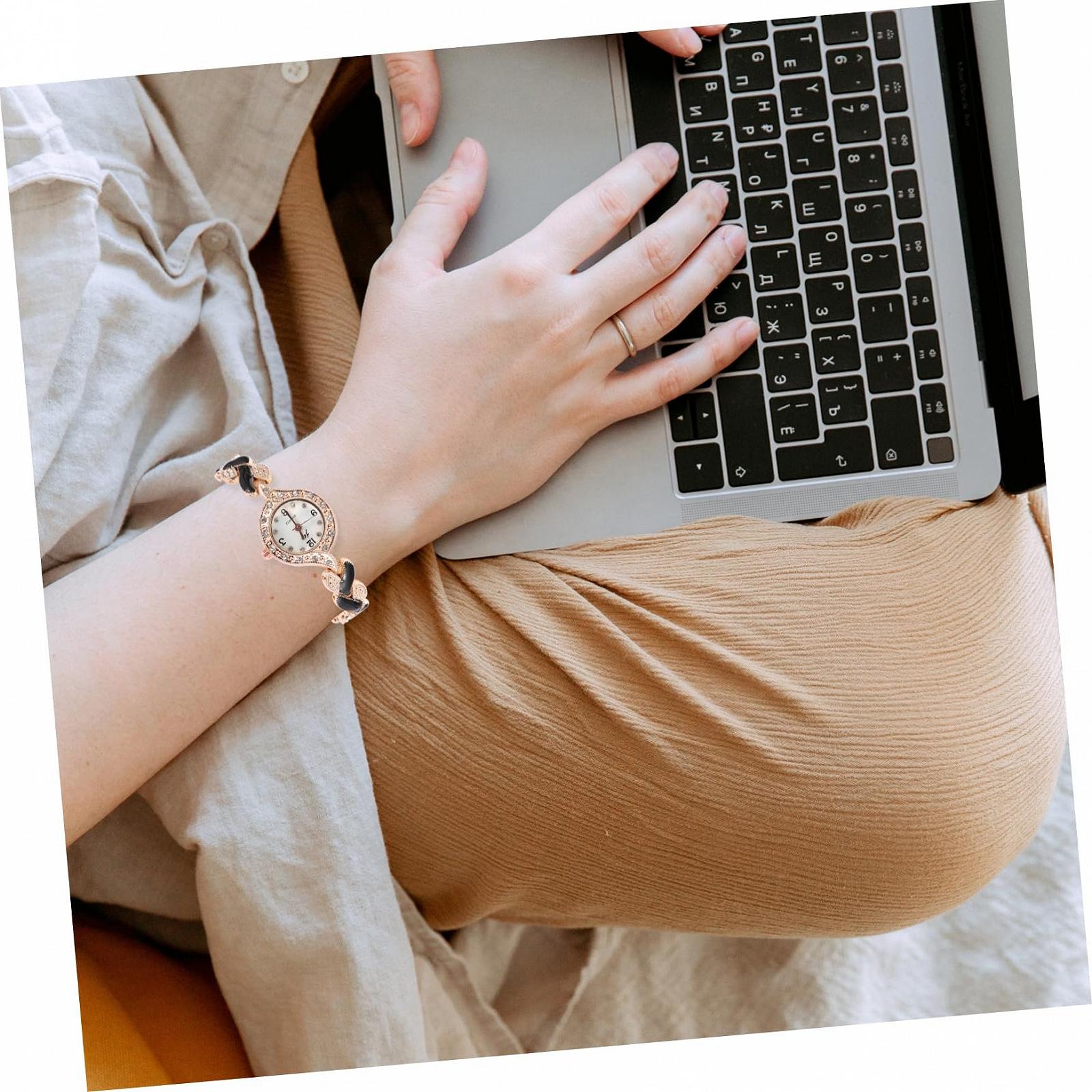 Часы кварцевые LIFKOME Женские, Черный, черный, фото №7