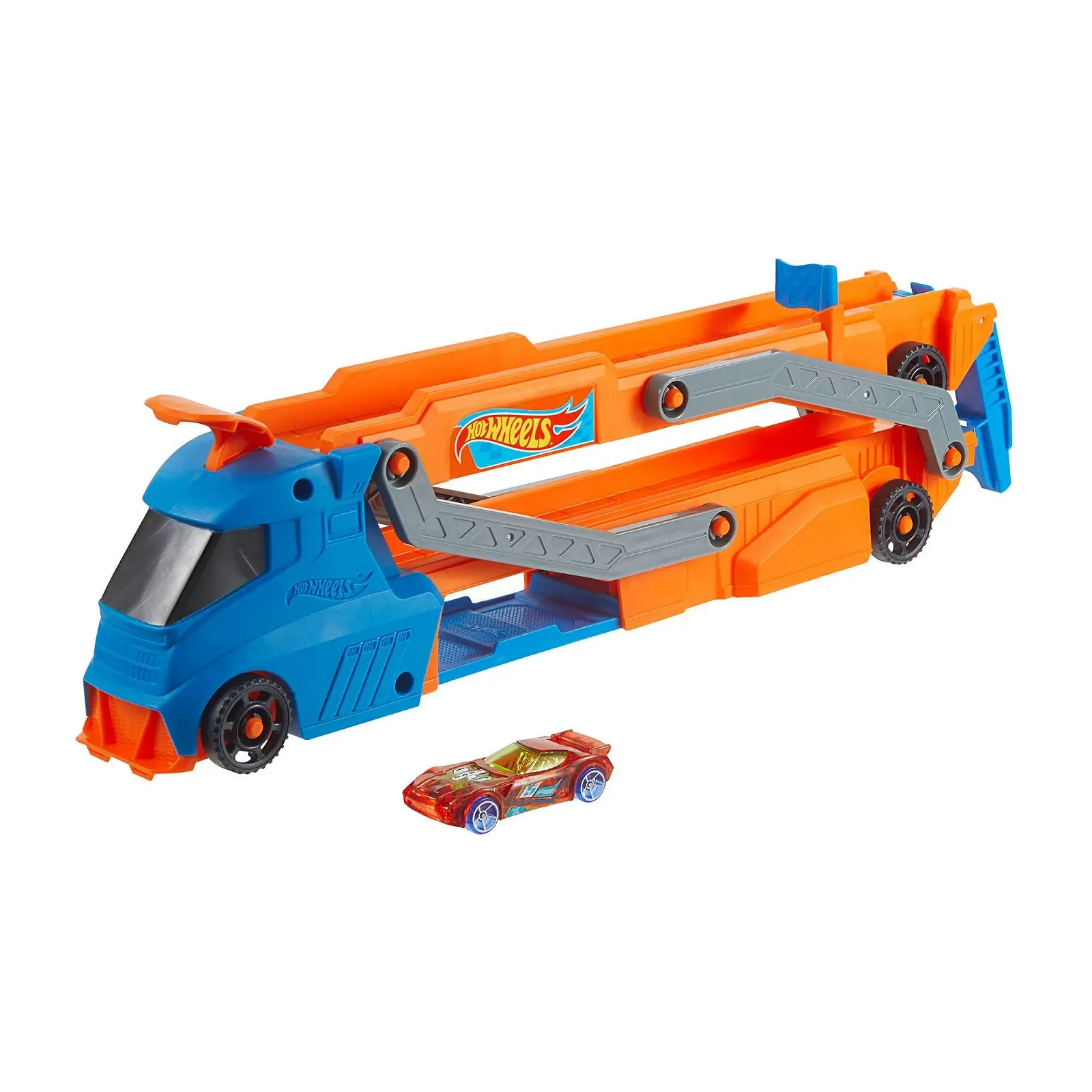 Автотрек Hot Wheels 1:64 - 30" Гоночна траса зі стартером - вміщує до 9 машинок масштабу 1:64, фото №1 Автотрек Hot Wheels 1:64 - 30" Гоночна траса зі стартером - вміщує до 9 машинок масштабу 1:64, фото №1