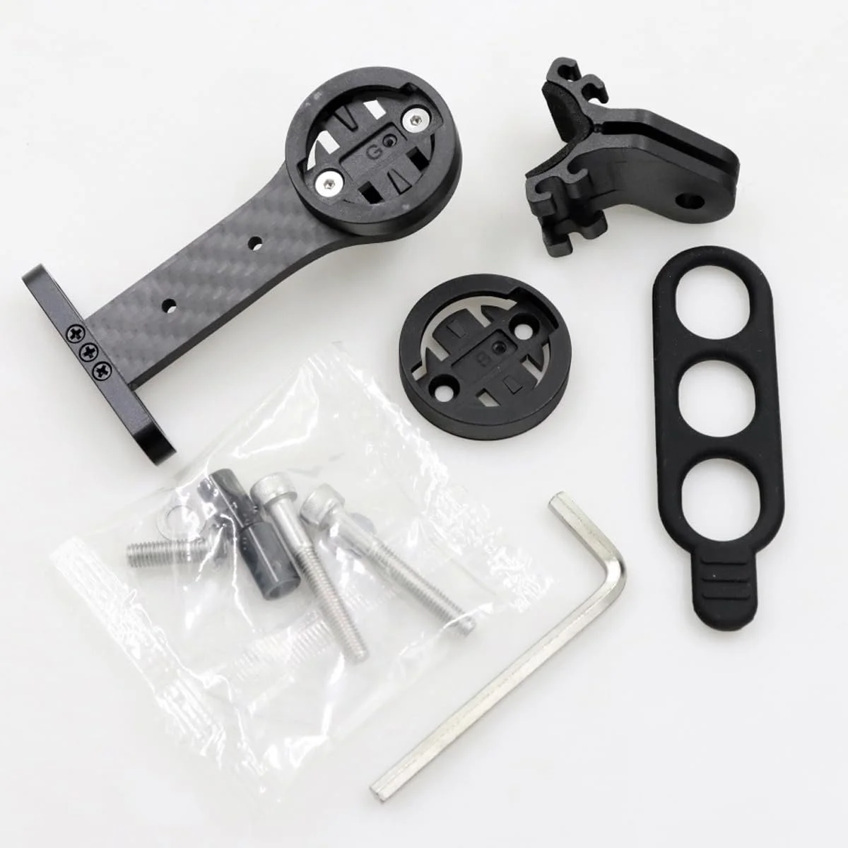 Крепление для велокомпьютера Carbon Fibre Integrated Handlebar Mount для Garmin Edge Bryton G-oPro, фото №2