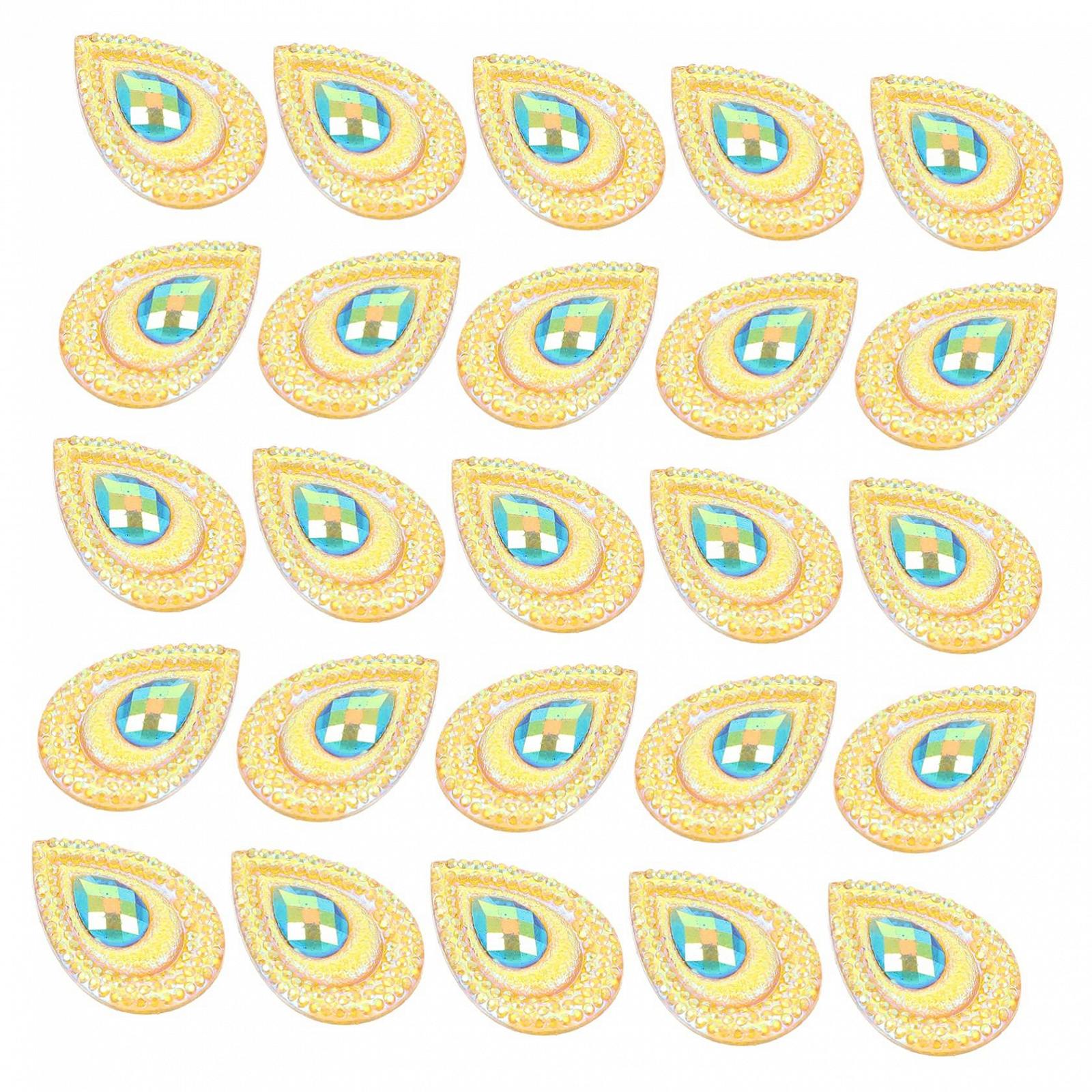 Прикраса для одягу Coheali 2 шт. Смола, павич, крапля води, аксесуари для прикрашання казкової тематики, фото №1