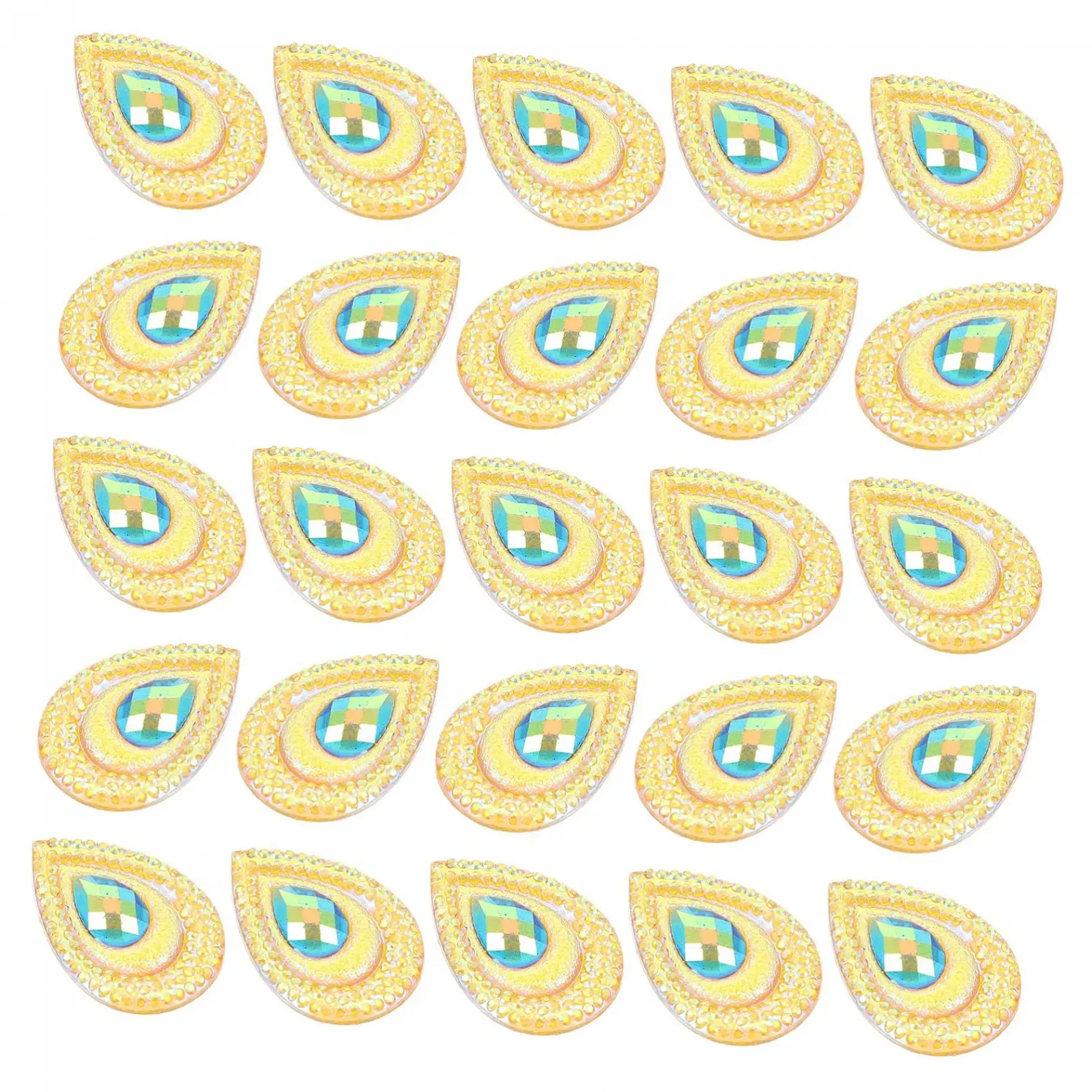 Прикраса для одягу Coheali 2 шт. Смола, павич, крапля води, аксесуари для прикрашання казкової тематики, фото №1