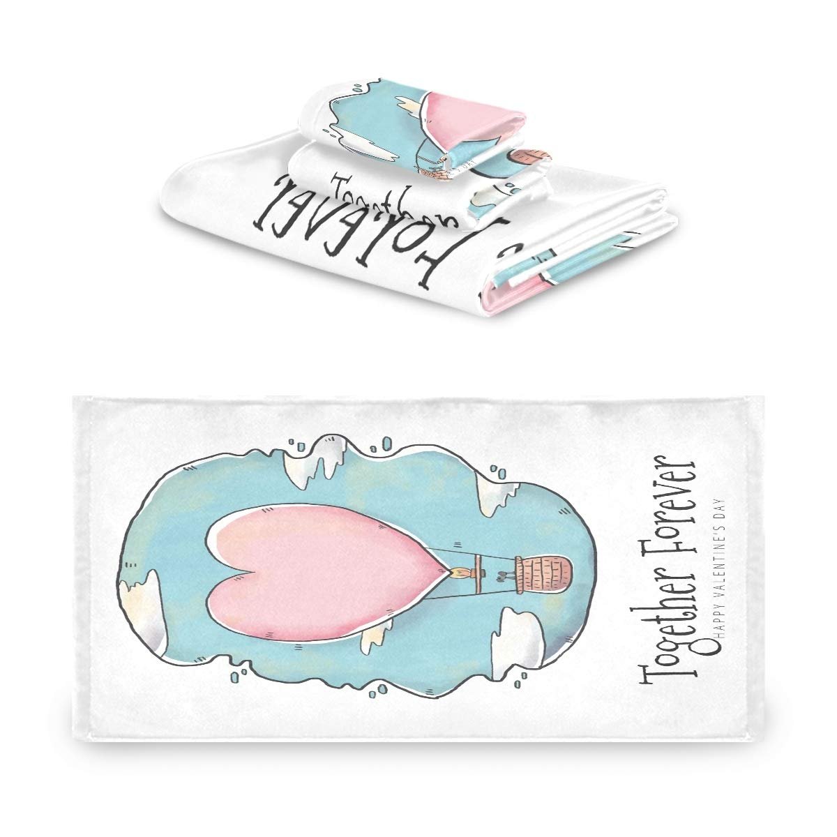 Набір рушників Blue Heart Balloon 100% бавовна Синій, фото №1