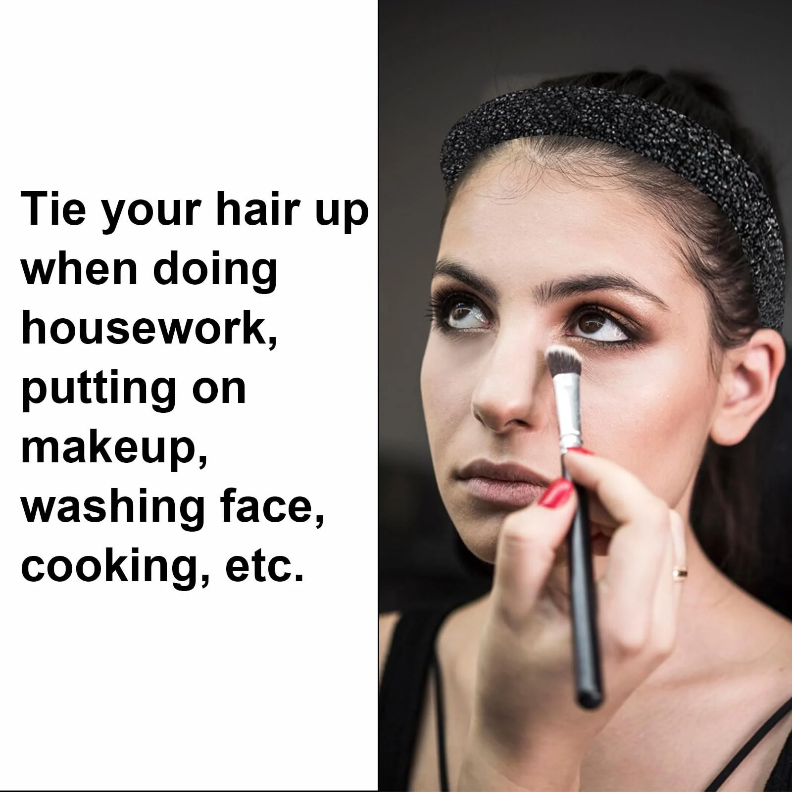 Жіночий широкий обруч для волосся з блискітками та стразами, фото №7 Жіночий широкий обруч для волосся з блискітками та стразами, фото №7