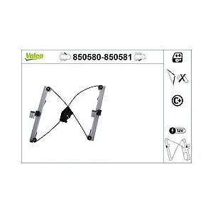 Склопідйомник VALEO 850580 SKODA передній лівий - Фото 1