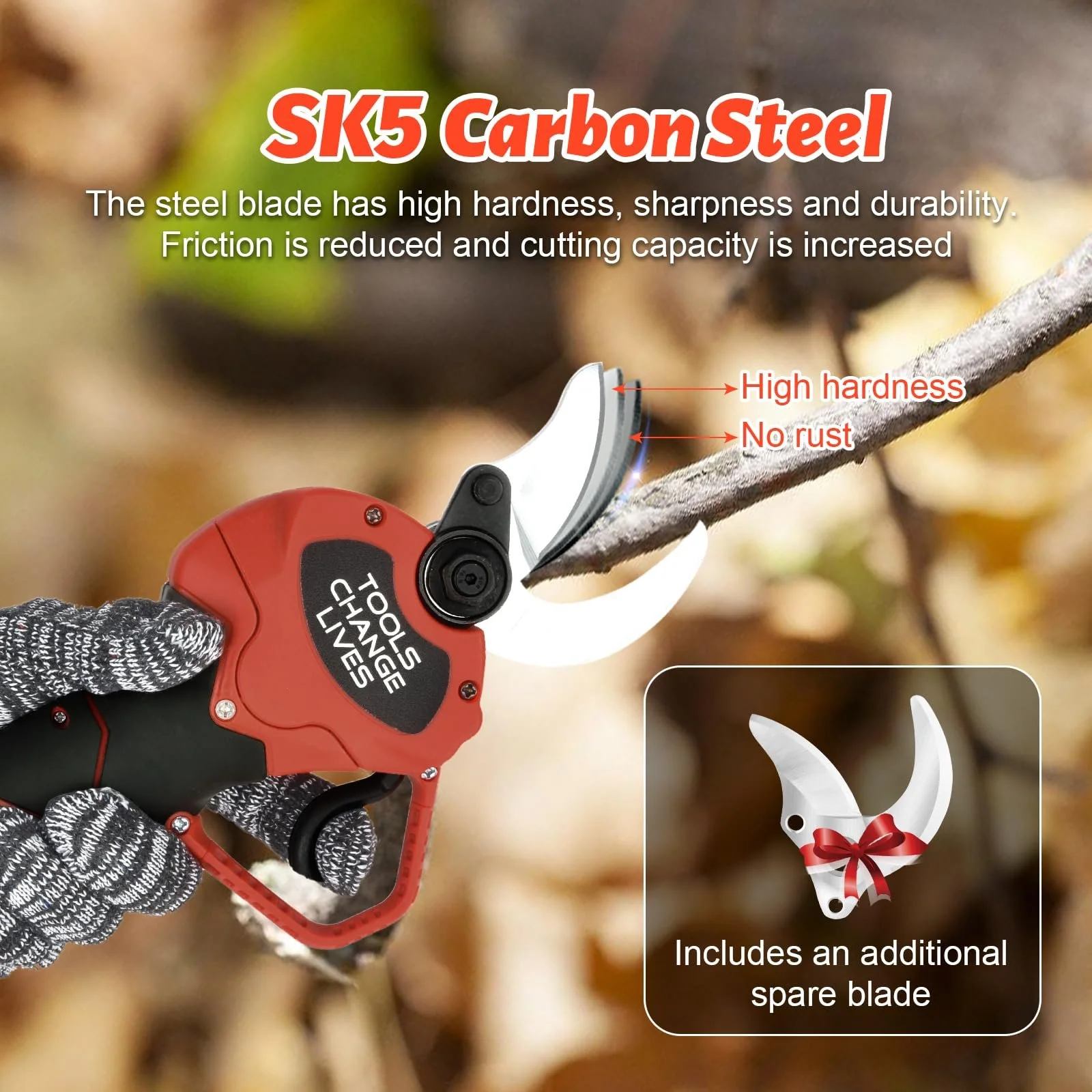 Секатор акумуляторний NUZEKY електричний, фото №3