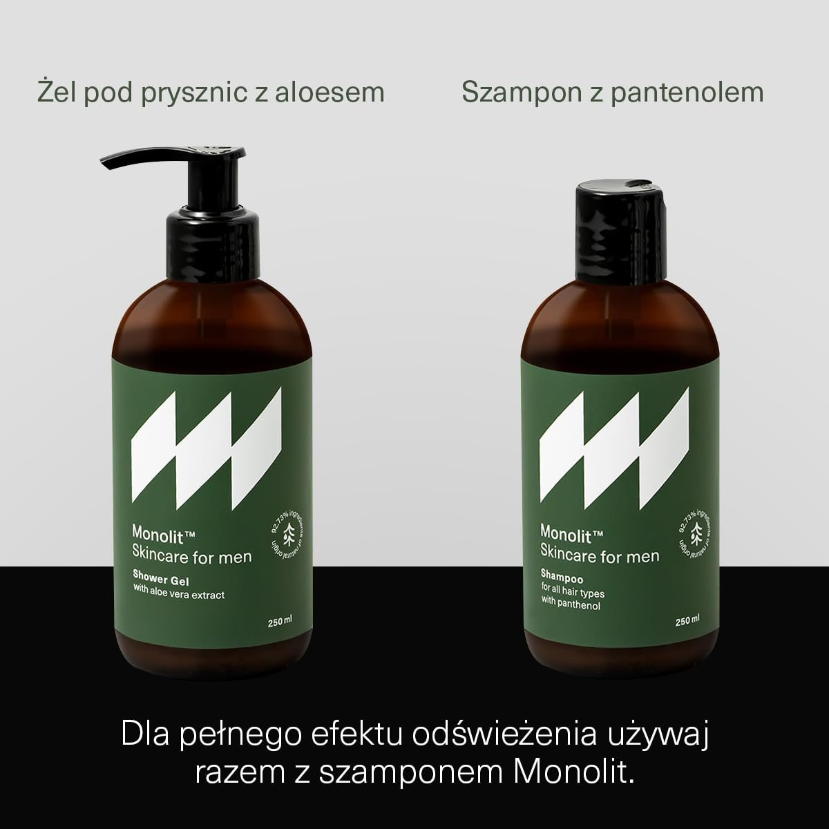 Гель для душа Monolit мужской с алоэ и ароматом сандалового дерева очищающий и увлажняющий, фото №7