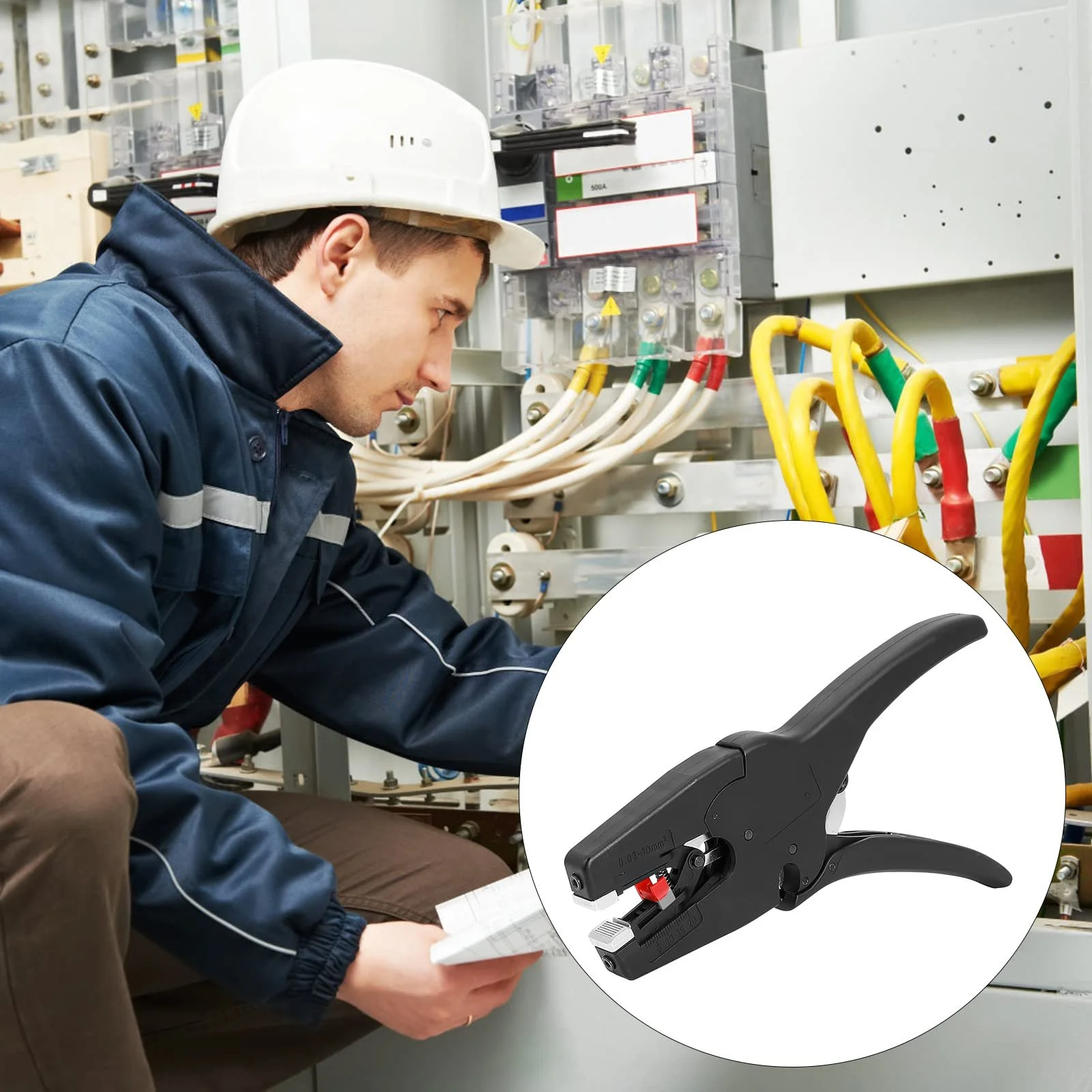 Автоматический многофункциональный стриппер 0.03-10 мм² Черный, фото №6