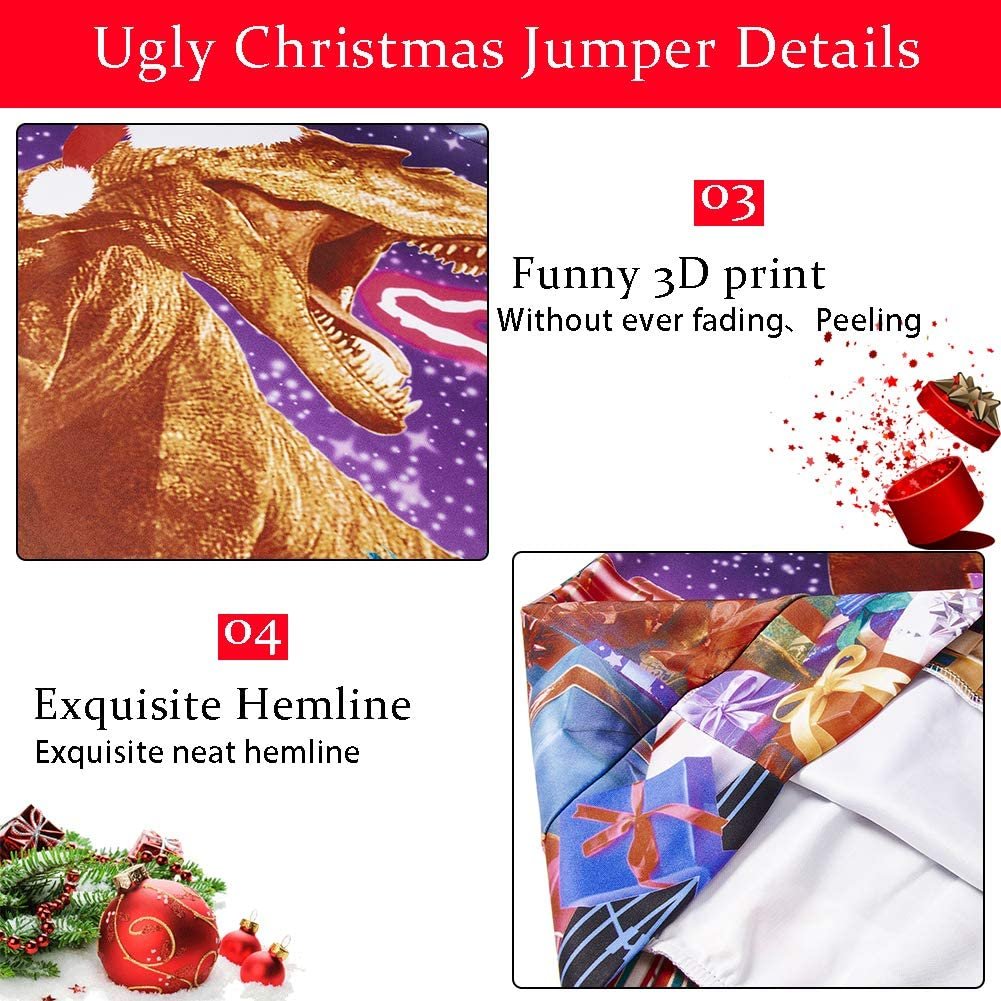 Різдвяний светр ALISISTER з 3D принтом, з довгими рукавами, фото №6