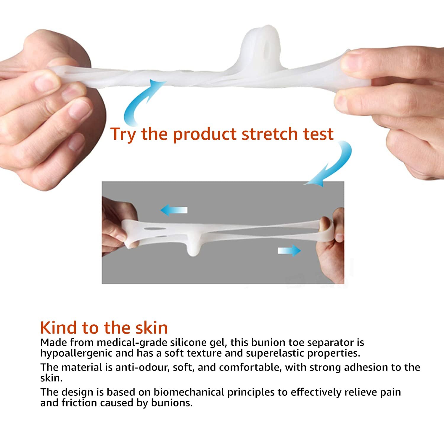 Роздільники для пальців ніг від вальгусної деформації, фото №3