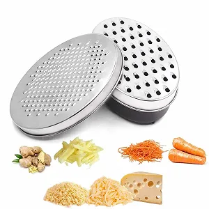 Терка Багатофункціональна терка з контейнером для зберігання їжі та кришкою - Фото 1