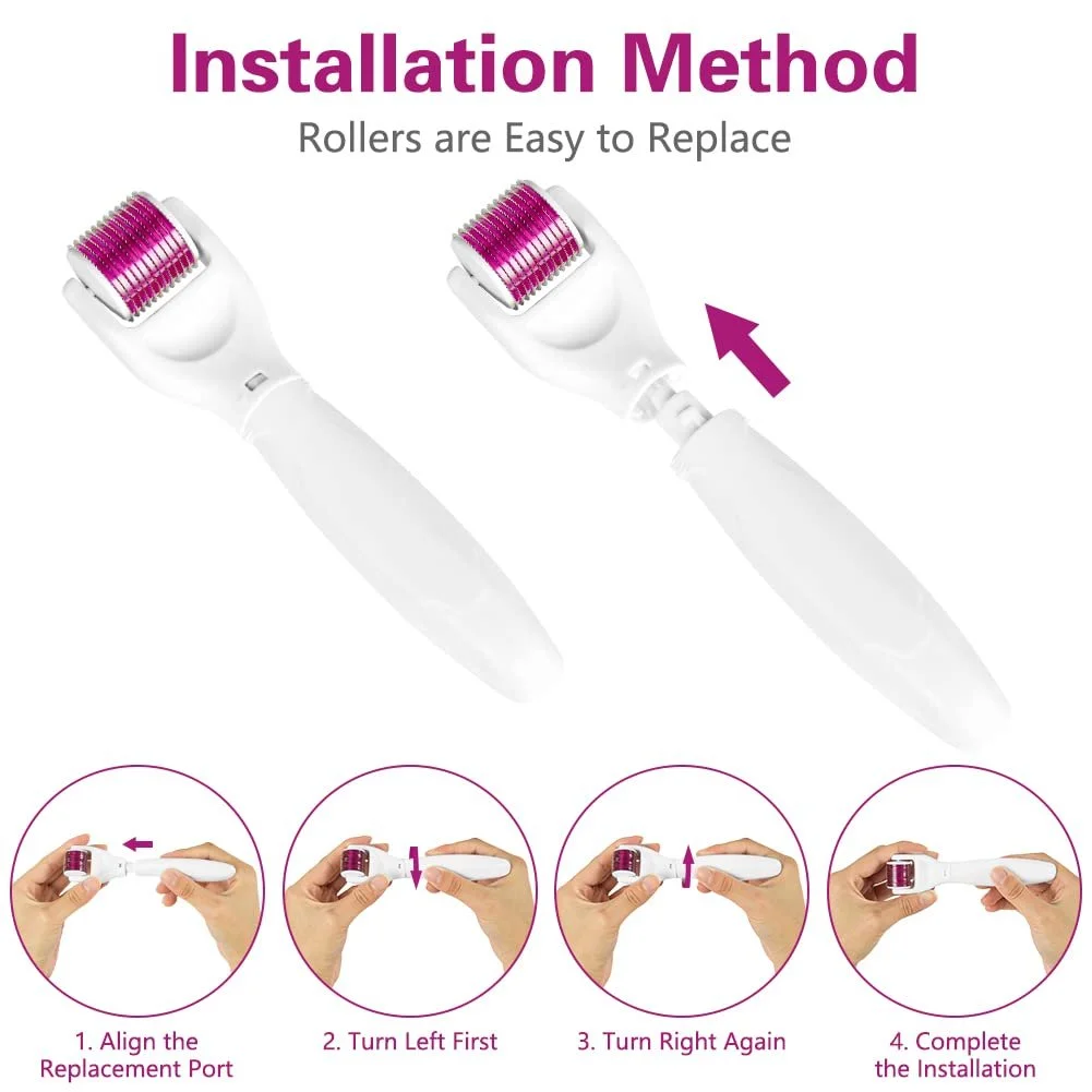 Ролер Derma LOPHE 6-в-1 Мікроголковий для тіла та обличчя для догляду за шкірою, фото №5