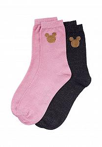 Носки ONOMATO! Mickey Mouse Женские, набор 2 шт, разноцветные - Фото 1