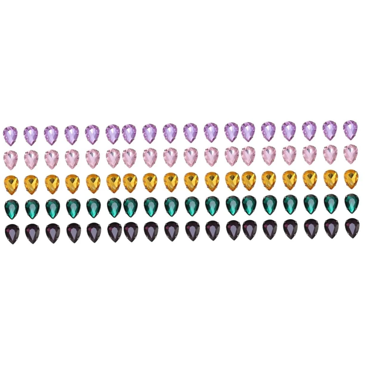 Краплинні Стрази LALAFINA, 150 шт, Скляні з Кігтиками, Пришивні у Формі Краплі для Одягу, фото №1