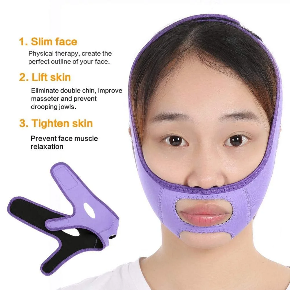 Маска для схуднення обличчя Фіолетовий, фото №9