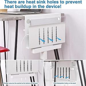 Настенное хранилище для стола, Подвесное хранилище для стола, Подставка для ноутбука из стали, Грузоподъемность 3 кг synthetic.ua - Фото 1