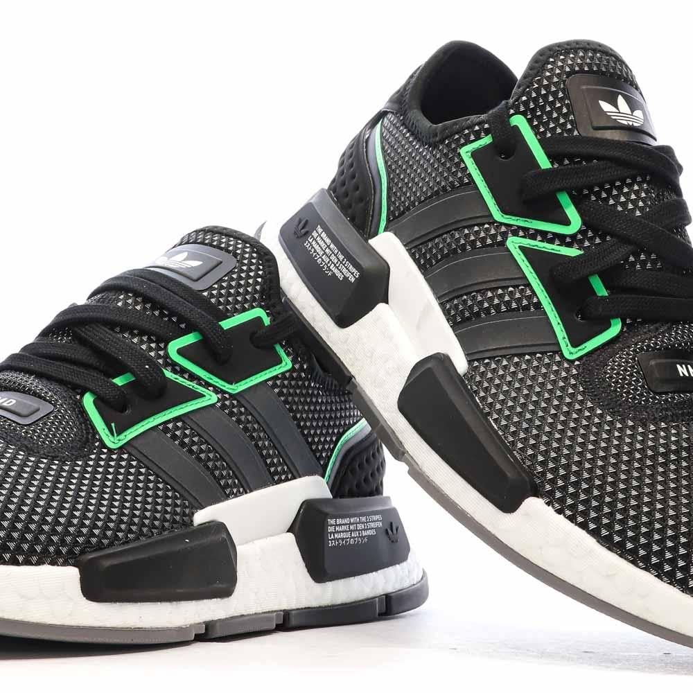 Мужские Кроссовки Adidas NMD Черный/Зеленый, фото №7