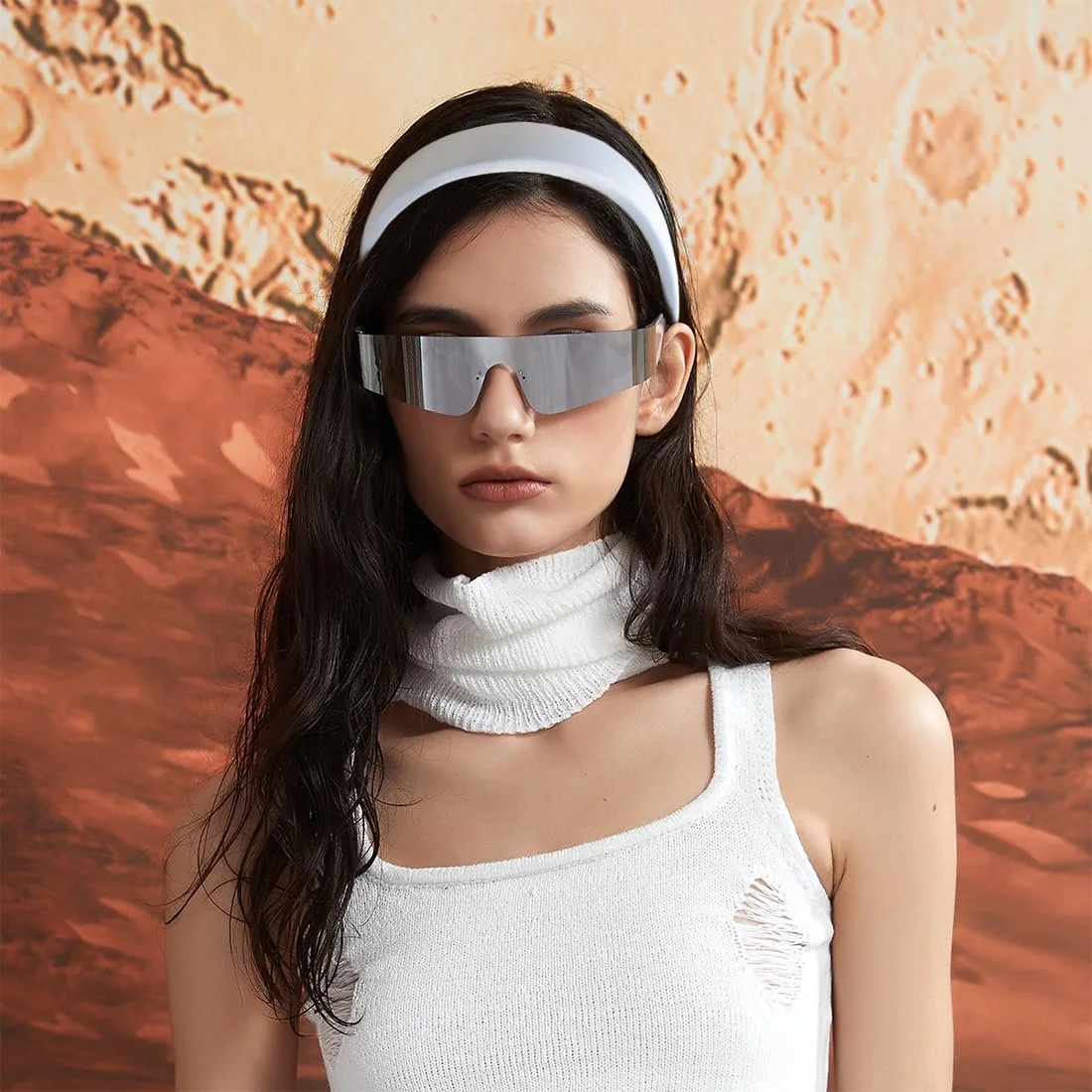 Обруч Блакитний Шкіряний для Жінок, фото №5