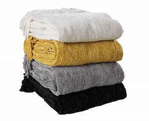 Плед Home4You Cuddly Chenille Поліестер Золотий 130 x 180 см synthetic.ua - Фото 1