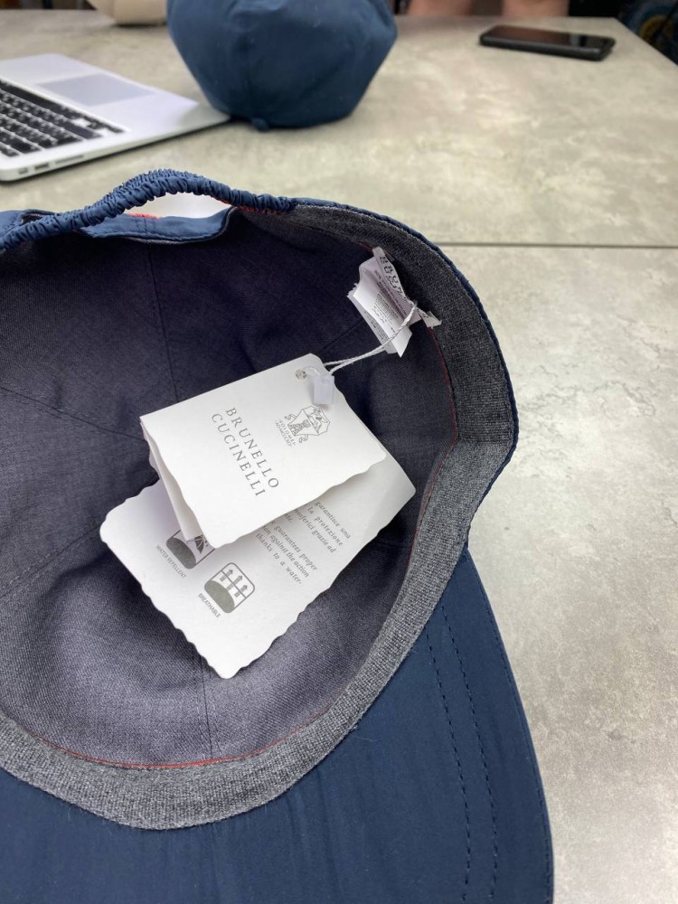 Кепка Brunello Cucinelli темно-синяя gu577, фото №4