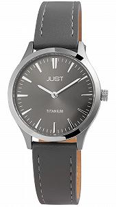 Женские часы Just JU10188, кожаный ремешок, титановый корпус, диаметр 33 мм, титановая застежка, аналоговый, кварцевый - Фото 1