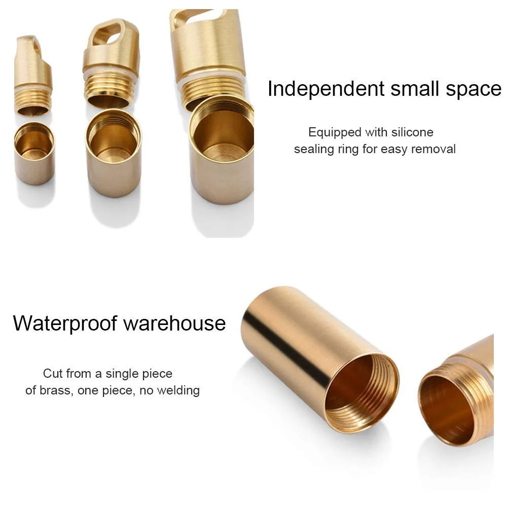 Кейс EDC Military Grade Air-Tight, брелок для капсул для пігулок, водонепроникний футляр, фото №6