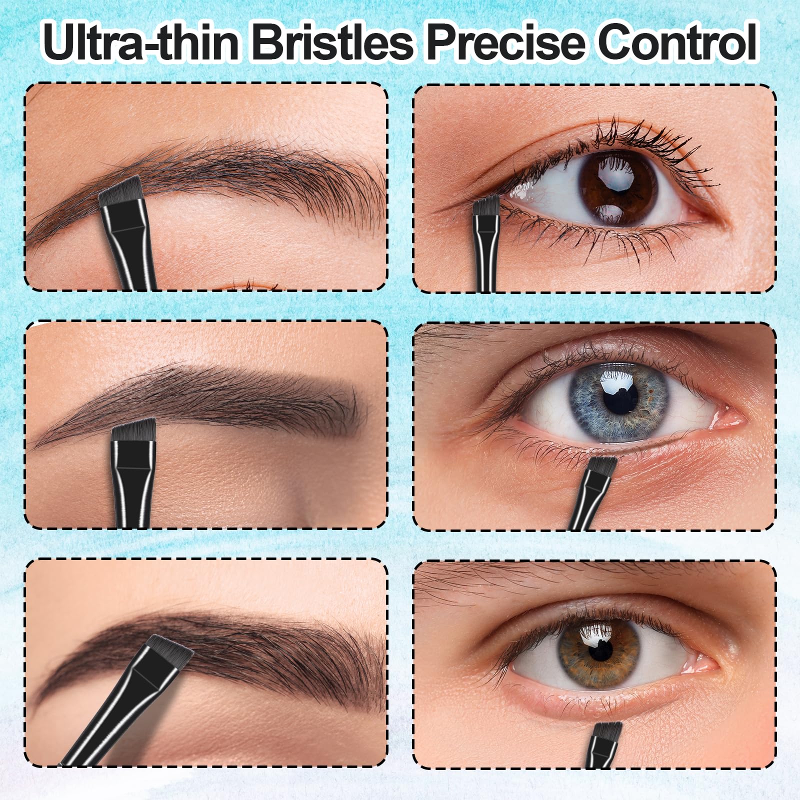 Набір JIEYAO 20 шт. кутові пензлі для брів Ультратонкі, фото №5