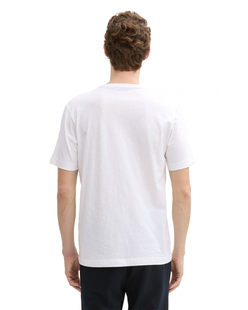 Футболка Basic cotton  1045627-20000 Tom Tailor Білий M, фото №2