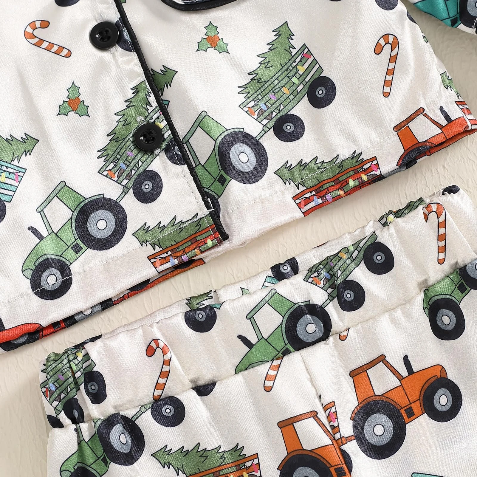 Комплект пижамы CocMouse для мальчиков, новогодняя тематика, шелк, фото №6