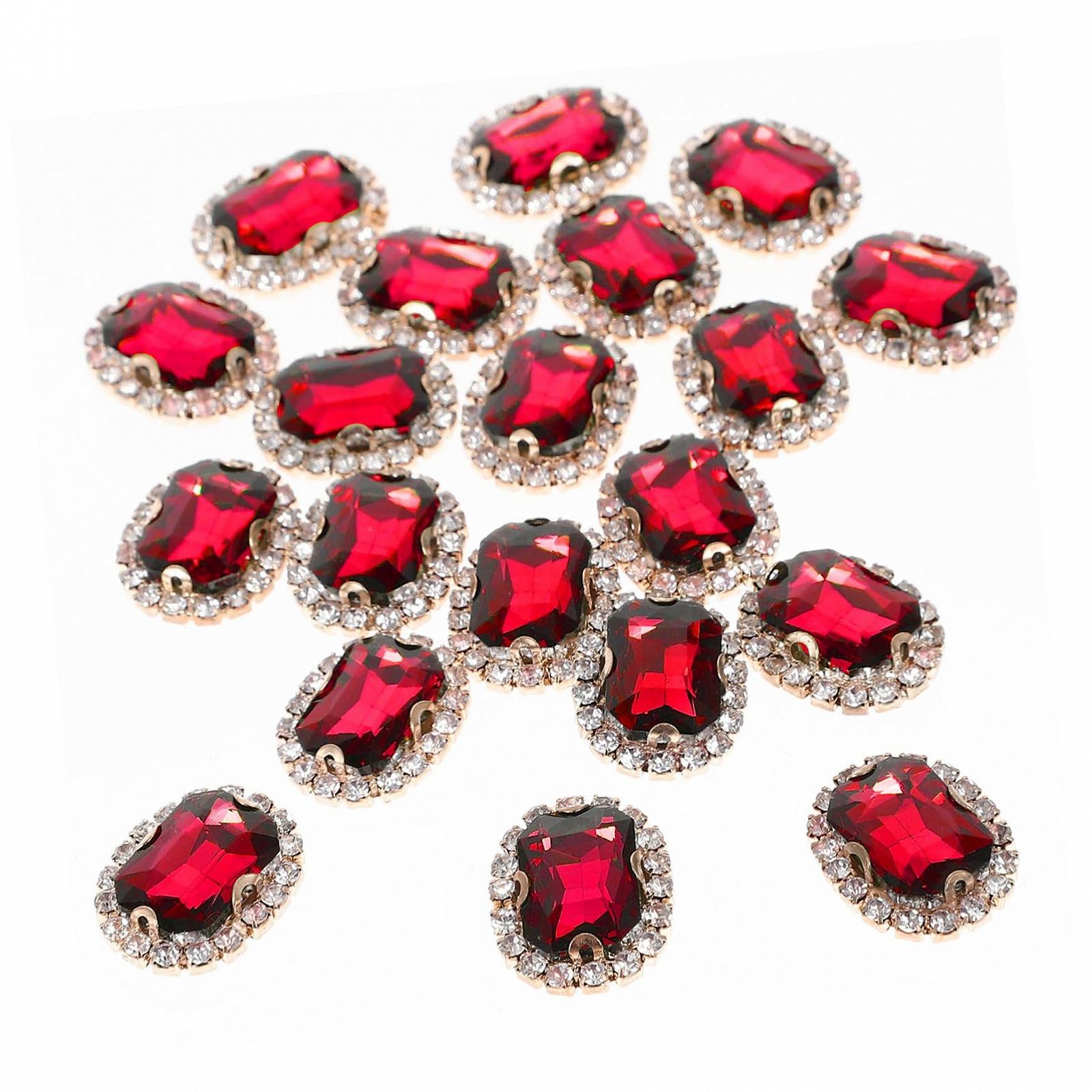 Стразы Пришивные декоративные блестящие 20 шт, фото №1