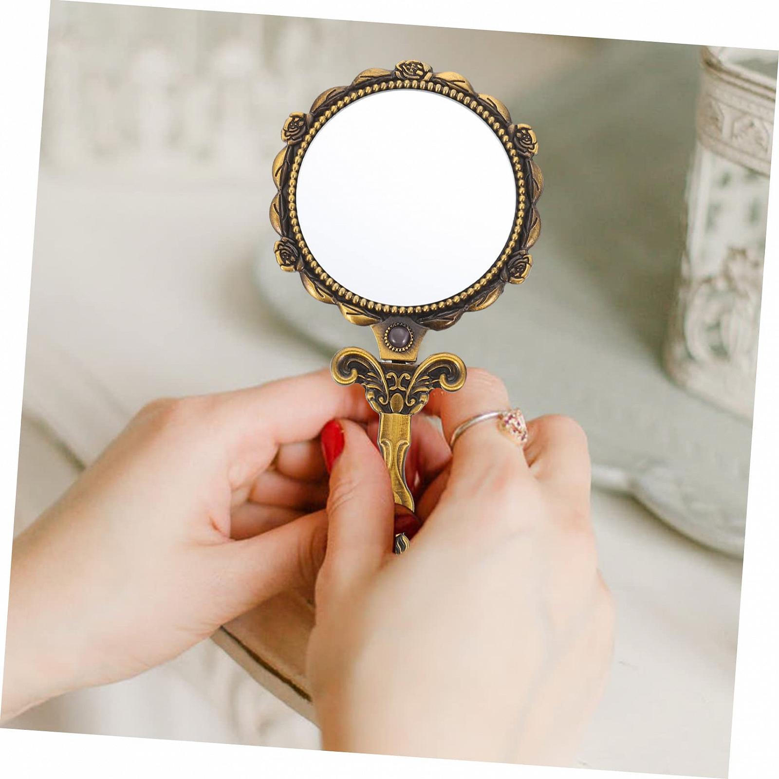 Зеркало Angoily 3St с ручкой портативное складное зеркало маленькое ручное складное дорожное зеркало чувствительное подарочное зеркало для макияжа путешествия, фото №5