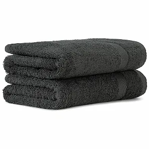 Набір рушників Luckytowel 100% Cotton 600 g/m² 2 шт 50x100 cm Anthracite - Фото 1