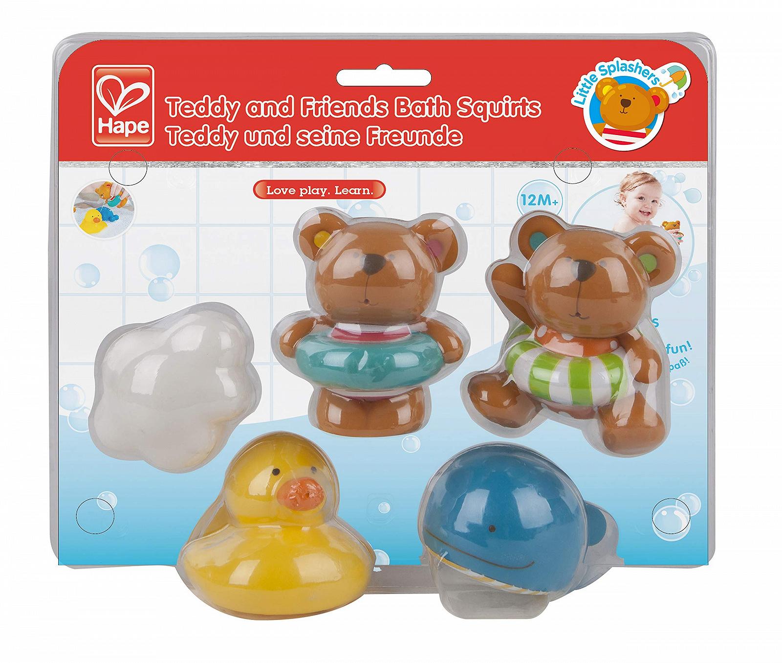 Іграшка для ванни Hape Teddy and Friends Bath Squirts, різнокольоровий, фото №7