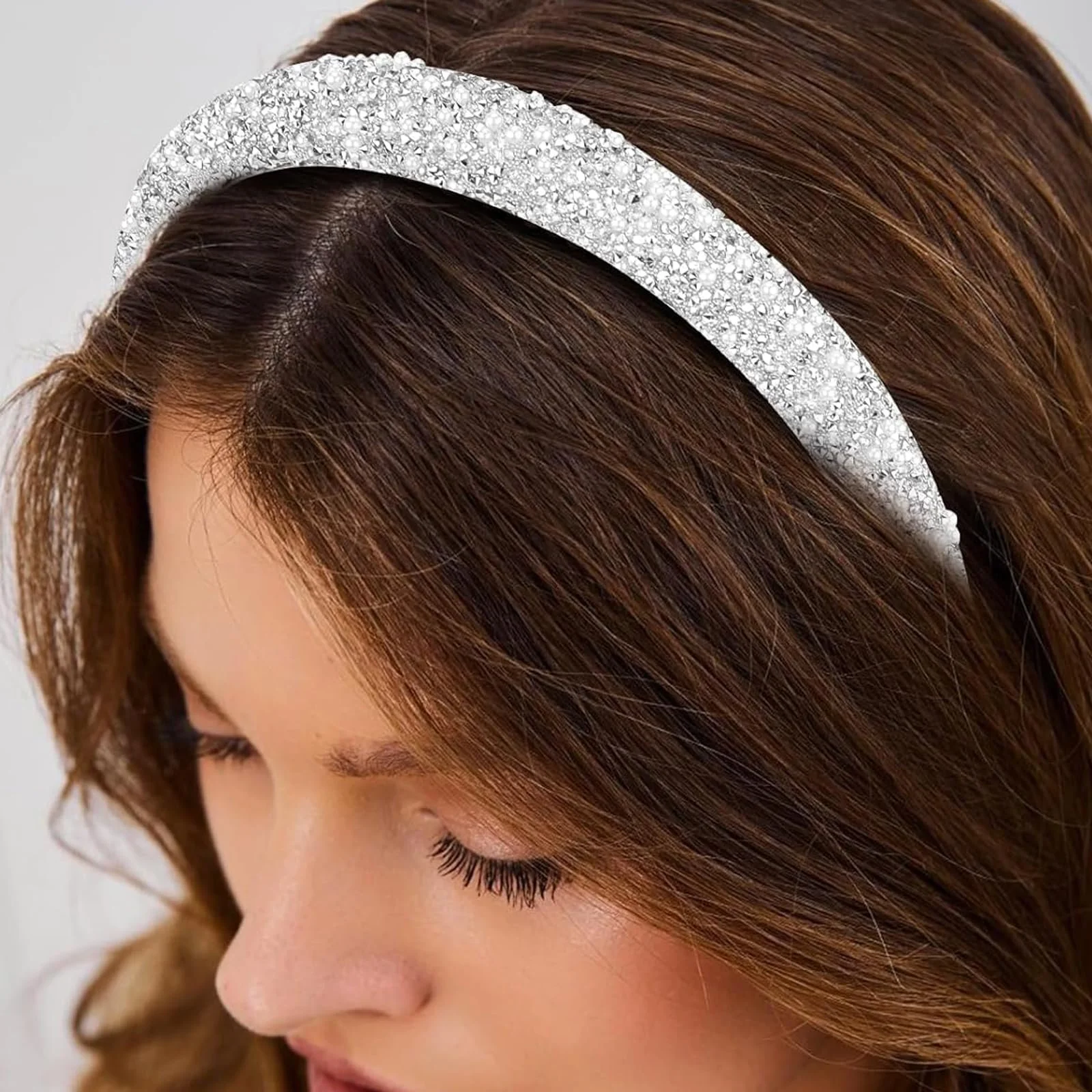 Набір з 2 обручів на голову з блискітками та стразами, фото №5 Набір з 2 обручів на голову з блискітками та стразами, фото №5